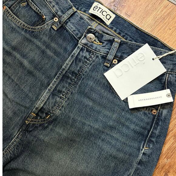 NWT Etica X Anthropologie Marley Ultra High Rise Baggy Jean in Terranea Size 29 - Picture 5 of 10